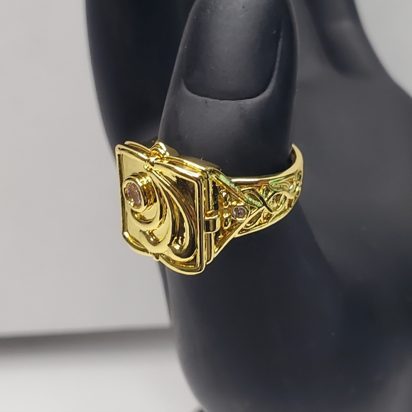 Mens Open Locklet Secret Compartment Ring - Picture 4 of 15